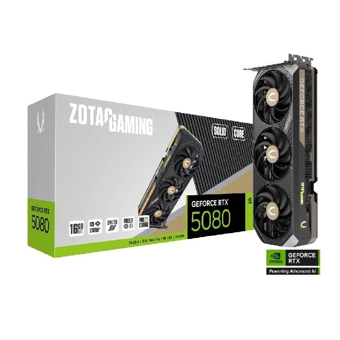 ZOTAC Gaming GeForce RTX 5080 SOLID CORE 16GB GDDR7 - Black