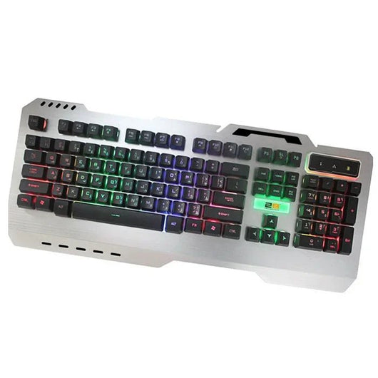 2B Multimedia Metal Gaming keyboard With 3 Background Colors.