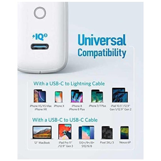 Anker A2615L21 PowerPort mini 30W USB-C Charger White.