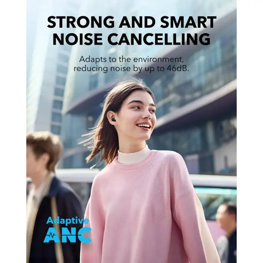 Anker Soundcore A30i Earbuds Ultra Smart Noise Cancelling , Elegant Lipstick Design, Black - A3958H11.