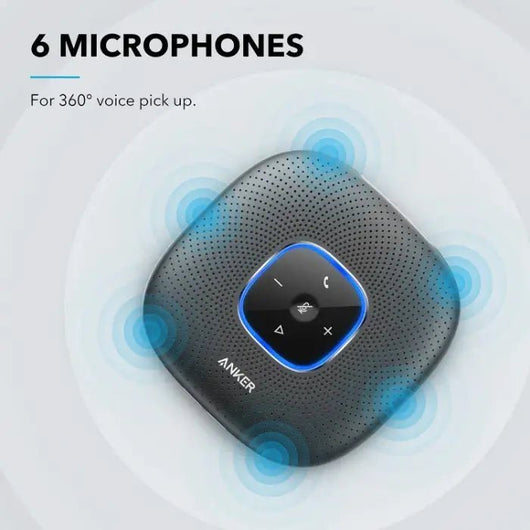 Anker Speaker PowerConf Ultra Clear 6 Mics noise cancelling Black