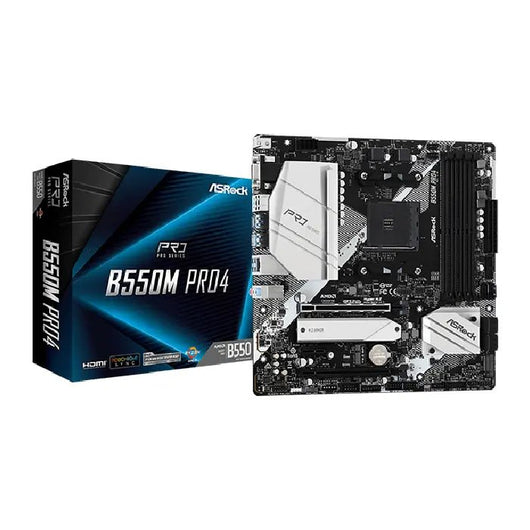 ASRock B550M PRO4 AMD AM4 SOCKET Ryzen Processors Motherboard.