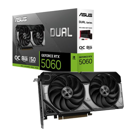 Asus Dual GeForce RTX 5060 Graphics Card GDDR7 8GB 90YV0N12-M0NA00.