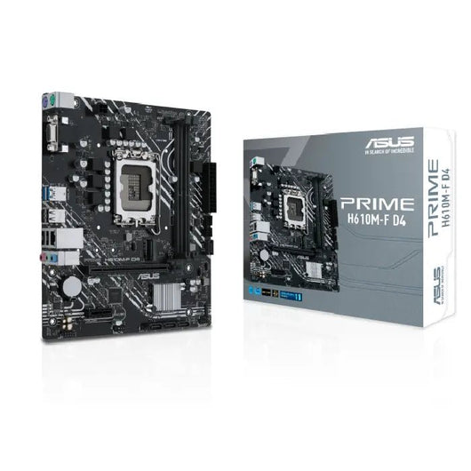 ASUS PRIME H610M-F D4 R2.0 LGA Motherboard– PCIe 4.0 – -USB 5Gbps Ports - 90MB1H70-M0EAY0.