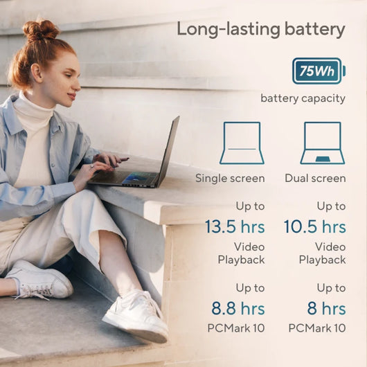 ASUS Zenbook DUO UX8406MA-PZ073W Laptop Gray 90NB12U1-M002N0.