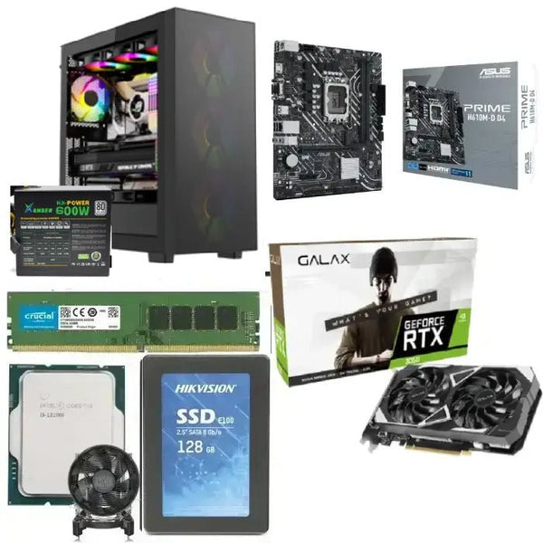 Bundle Gaming PC Intel Ci3 - 12100F GALAX RTX 3050 - Smart Shop