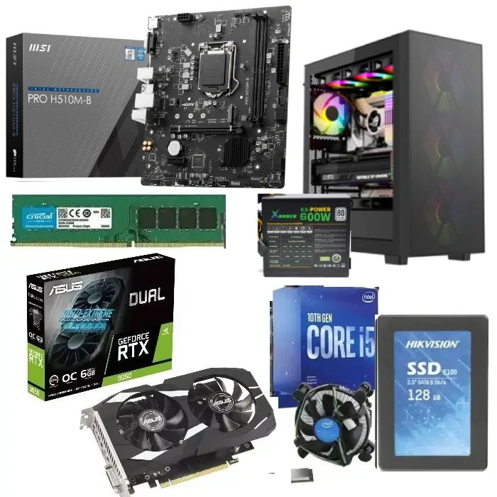 PC Gaming Bundle Intel Ci5-10400F+Fan Motherboard H510M 16GB RAM 128GB ...