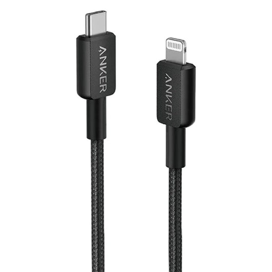 CABLE-ANKER-322-NYLON-USB-C To LIGHTNING-1M-BLACK (3FT BRAIDED) / A81B5H11.