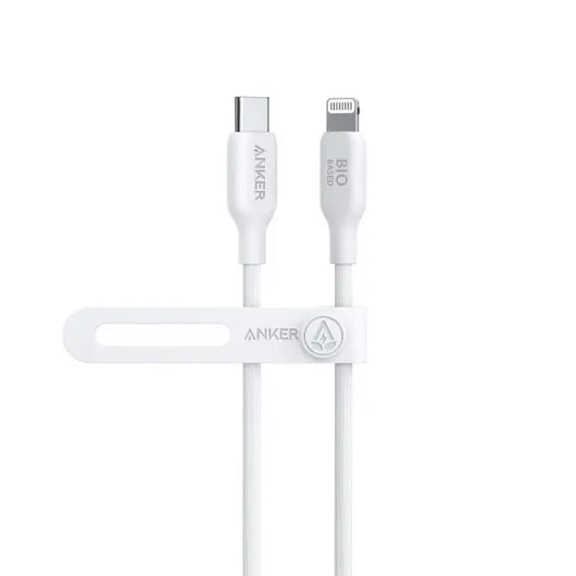 Cable-Anker-542 USB-C to Lightning (Bio-Based 3ft) -White ( A80B1H21 ).