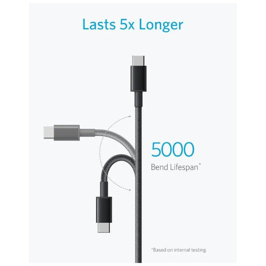 CABLE-ANKER-NYLON-USB-C to USB-A 2.0-6FT-BLACK / A8173H11.