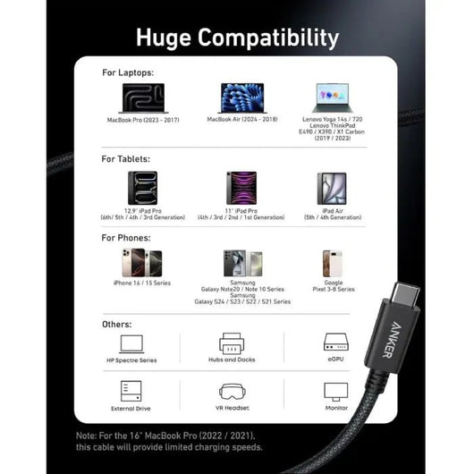 Cable-Anker-Thunderbolt 4 (3.3 ft-240W-40 Gbps-Braided) / A84N0011.