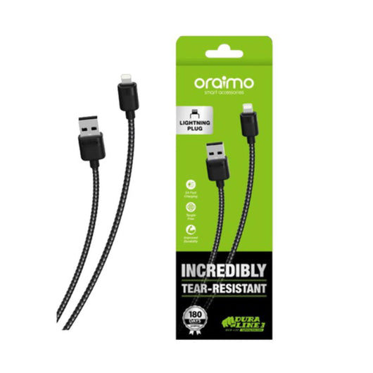 CABLE-ORAIMO-LIGHTNING-OCD-L32-2A-1M-Dura Line 3-BLACK / 4895180768927.