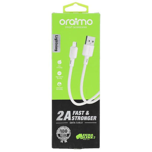 CABLE-ORAIMO-LIGHTNING-OCD-L53-2.4A-1M-Fast Line-WHITE / 4895180756566.