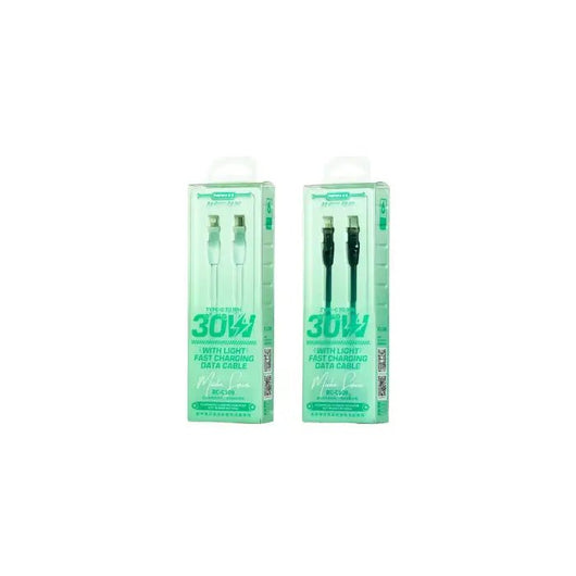 CABLE-REMAX-TYPC TO LIGHTING-RC-C109-BLACK - 14 Day Warranty.