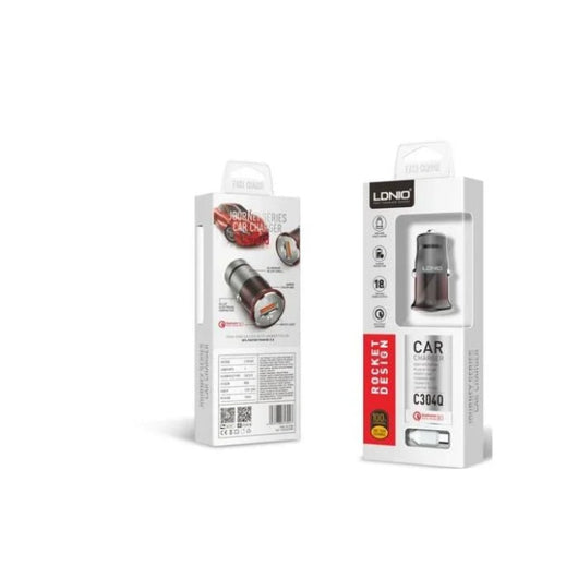 CAR CHARGER-LDNIO-C304Q-Quick Charge 3.0-LIGHTNING.