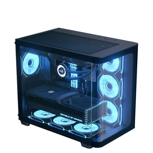 CASE-AEROCOOL P500C-Mid-Tower Case With Tempered Glass 4 Fan ARGB ARGB-WHITE / P500C-G-BK-V1.