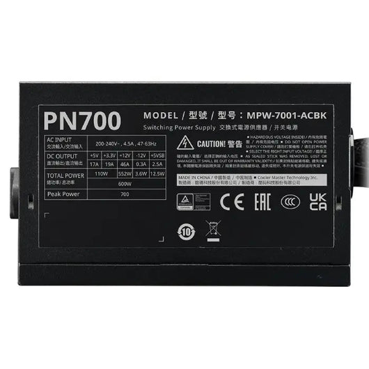 CASE-COOLER-MASTER-ELITE-301 + ELITE-NEX-PN700-700W-PSU.