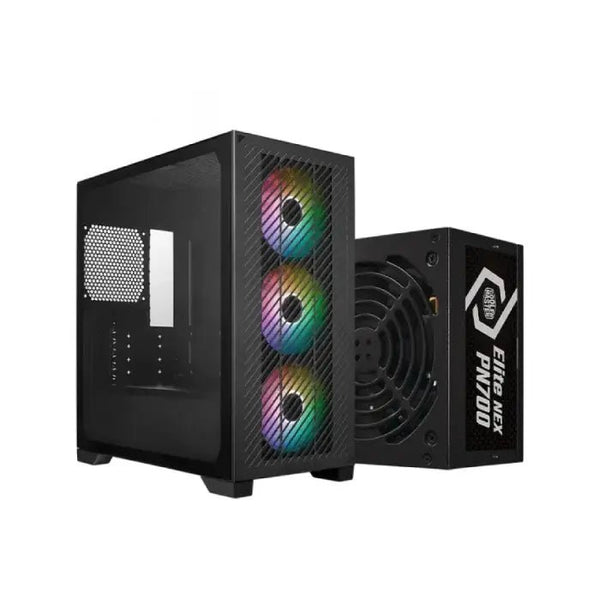 CASE-COOLER-MASTER-ELITE-301 + ELITE-NEX-PN700-700W-PSU.