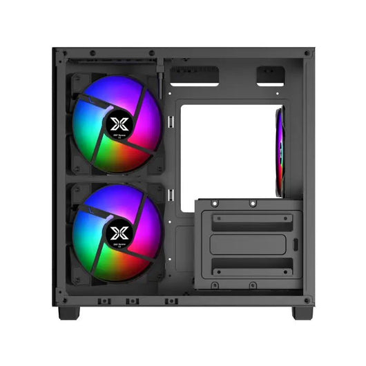 Case-Xigmatek-AQUA- M Nano II -3FAN-RAINBOW RGB-Micro Tower / EN47145.