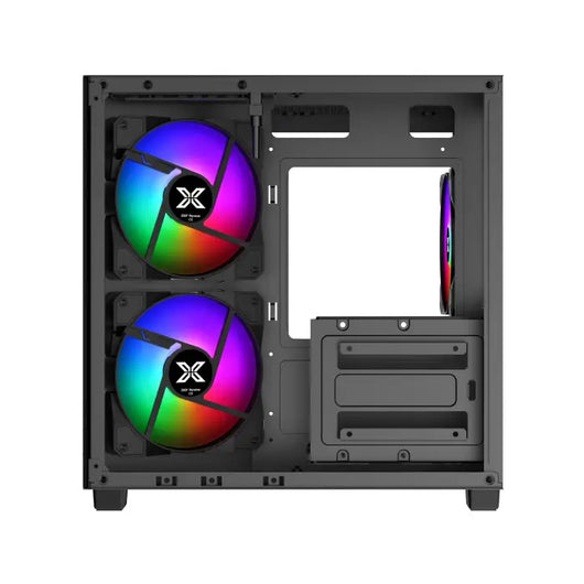 Case-Xigmatek-AQUA- M Nano II -3FAN-RAINBOW RGB-Micro Tower / EN47145.