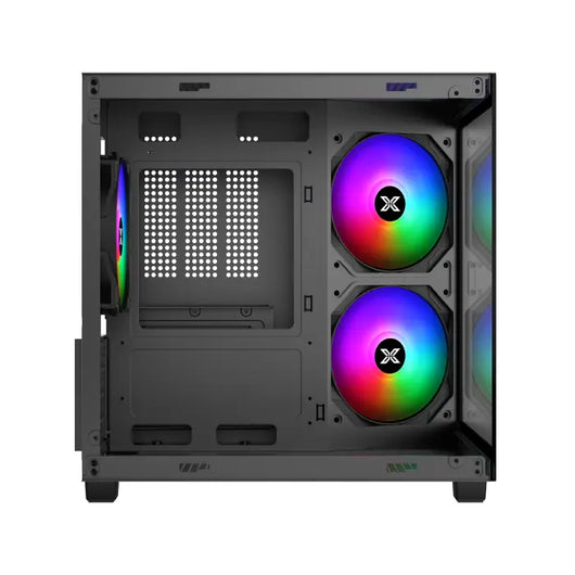 Case-Xigmatek-AQUA- M Nano II -3FAN-RAINBOW RGB-Micro Tower / EN47145.