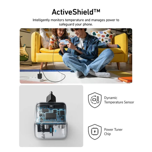 CHARGER-ANKER-312-(25Watt)-Excluded UK pulg-Black / A2642G11.