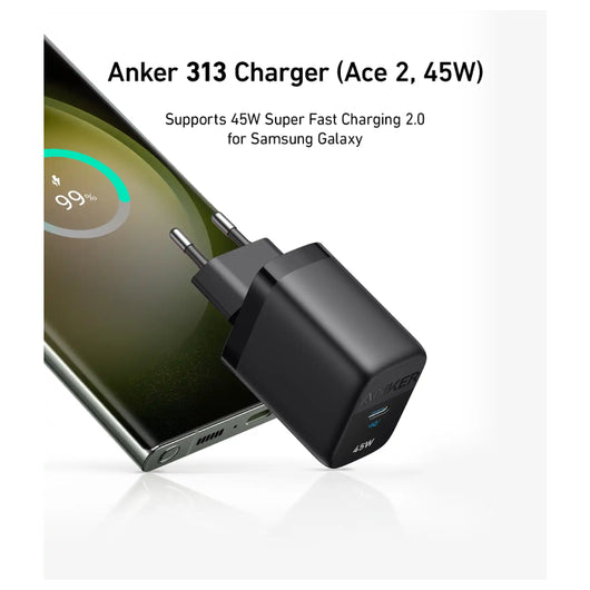 CHARGER-ANKER-313-(45Watt)-Excluded UK pulg -White Iteration /A2643G21.