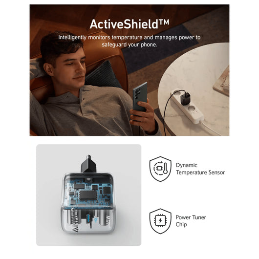 CHARGER-ANKER-313-(45Watt)-Excluded UK pulg -White Iteration /A2643G21.