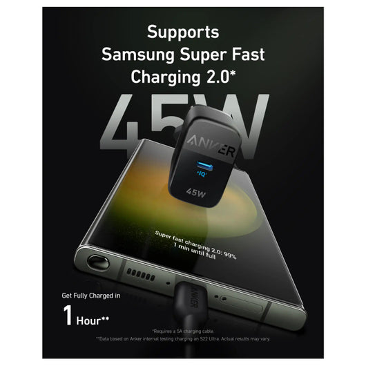CHARGER-ANKER-313-(45Watt)-Excluded UK pulg -White Iteration /A2643G21.