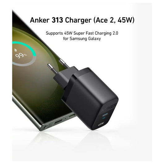 CHARGER-ANKER-313-(45Watt)-Excluded UK pulg -White Iteration /A2643G21.