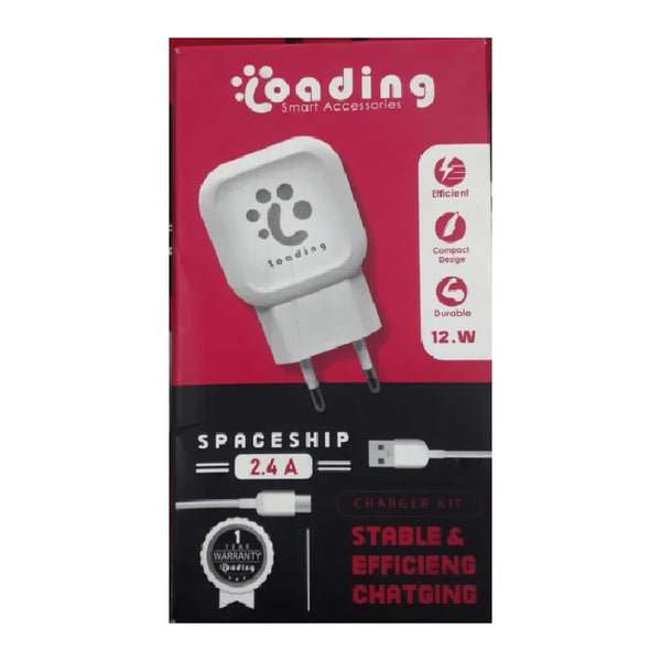 CHARGER-LOADING-TYPE C-12W-QC 2.4A - 1 Month Warranty.