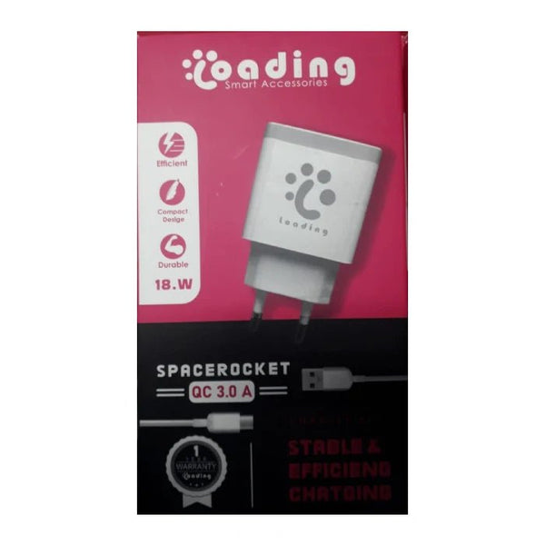 CHARGER-LOADING-TYPE C-18W-QC 3.0A - 1 Month Warranty.