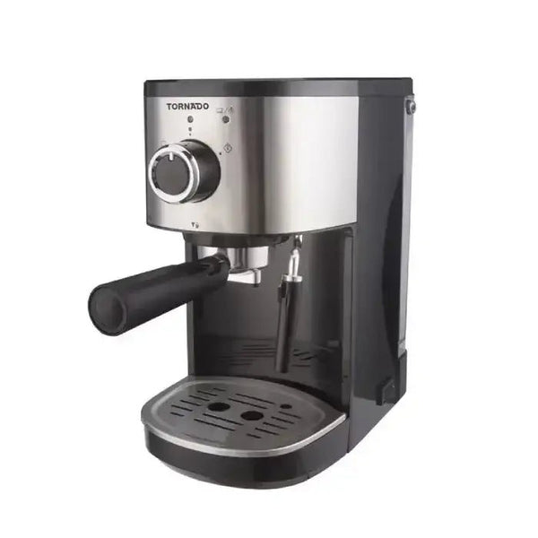 Coffee Machine-TORNADO-Espresso-Capsules-Powder-15 Bar-1.2 Liter-1250-1450 Watt-Black x Stainless-China-1Yrs / TCM-14512ES.