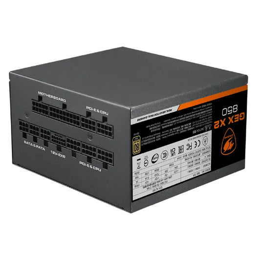 Cougar GEX X2 850W Fully Modular Power Supply Unit, 80PLUS Gold Certified PCIe 5.0.