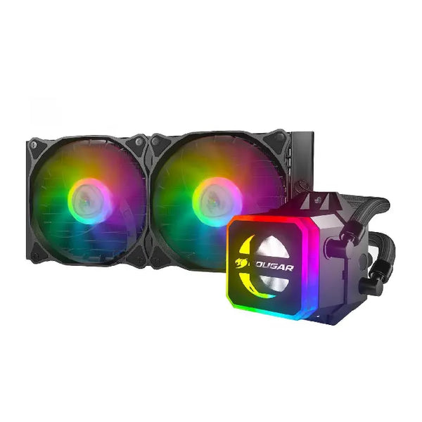 COUGAR Helor 240, Liquid CPU Cooler, 240 mm, with 2 Vortex Omega 120 mm Fans.