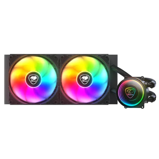 COUGAR Poseidon Elite ARGB 240 AIO Black Liquid Cooler.