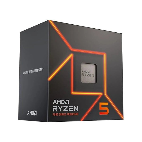 CPU-AMD-RYZEN-5-7600-With AMD Radeon Grephics-6 Core-12 Theard-5.1GHz Max Boost-3.8 GHz Base-BOX.