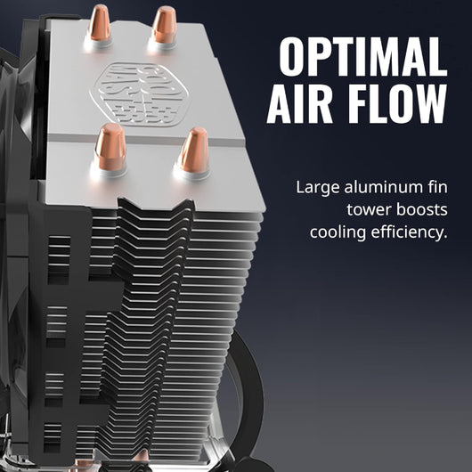 CPU-CI3-12100F-TREY (4 Core(4P)-8 Thread-12M Cache) + AIR COOLER-MASTER-HYPER-T20.