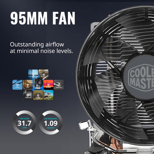 CPU-CI3-12100F-TREY (4 Core(4P)-8 Thread-12M Cache) + AIR COOLER-MASTER-HYPER-T20.