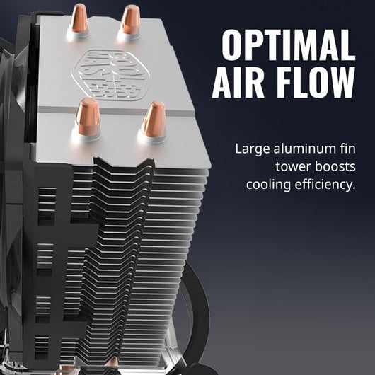 CPU-CI3-12100F-TREY (4 Core(4P)-8 Thread-12M Cache) + AIR COOLER-MASTER-HYPER-T20.