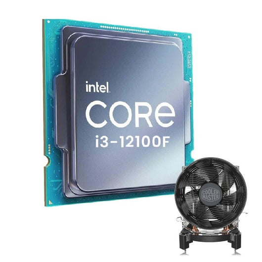 CPU-CI3-12100F-TREY (4 Core(4P)-8 Thread-12M Cache) + AIR COOLER-MASTER-HYPER-T20.