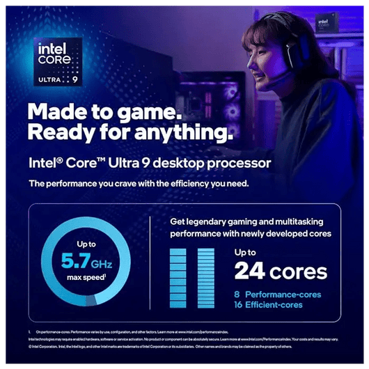 CPU Intel® Core™ Ultra 9 Processor 285K 36M Cache, up to 5.70 GHz / LGA 1851 socket - Smart Shop