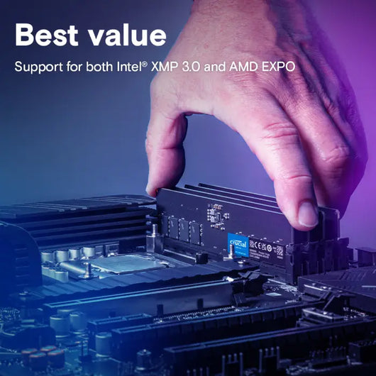 Crucial 16GB PC RAM DDR5 4800 Desktop Memory CT16G48C40U5.