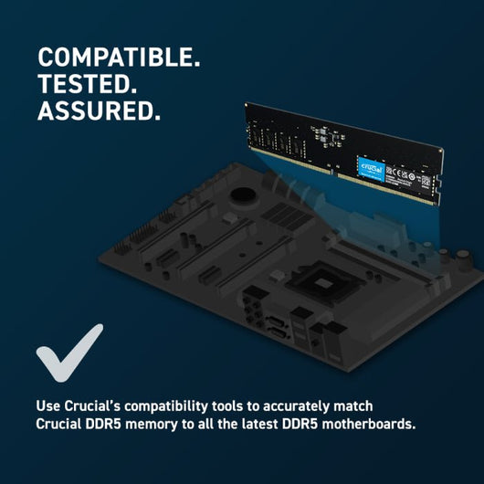 Crucial 32GB PC RAM DDR5 4800 Desktop Memory CT32G48C40U5.