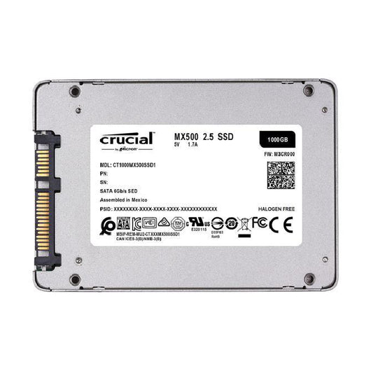Crucial MX500 1TB Internal SSD 3D NAND SATA 2.5-inch 7mm - CT1000MX500SSD1.