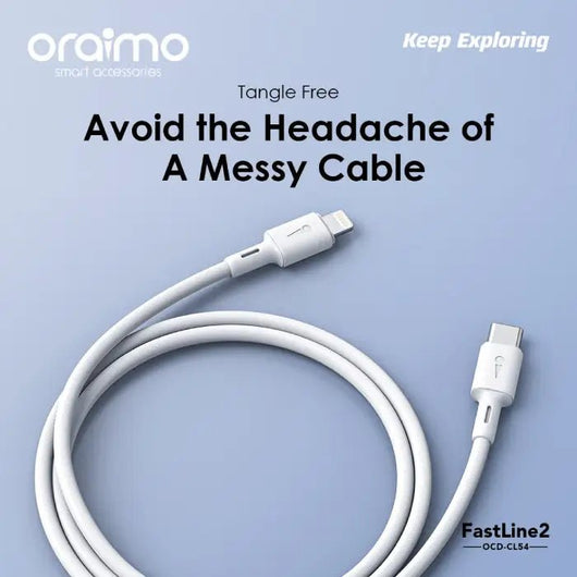 DATA CABLE- type -c to lighting-ORAIMO-OCD-CL54-2.4A-1M-Black / 4895180784668.