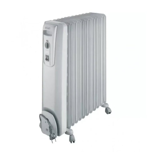 Oil Heater-Delonghi-Electric-2500 Watt-12 Fins-White-2Yrs / KH 771225.