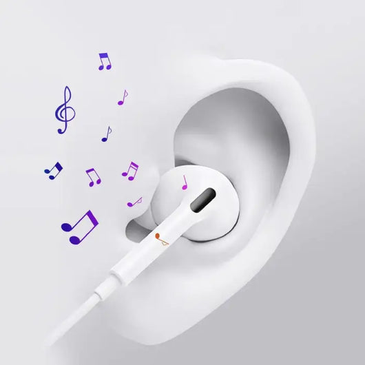 Ear Headphones-Choetech-TYPE C-1.2m -White / 0C-A011-WH.