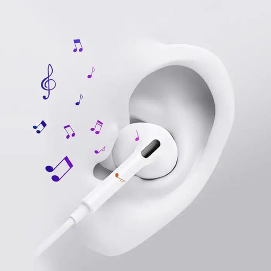 Ear Headphones-Choetech-TYPE C-1.2m -White / 0C-A011-WH.