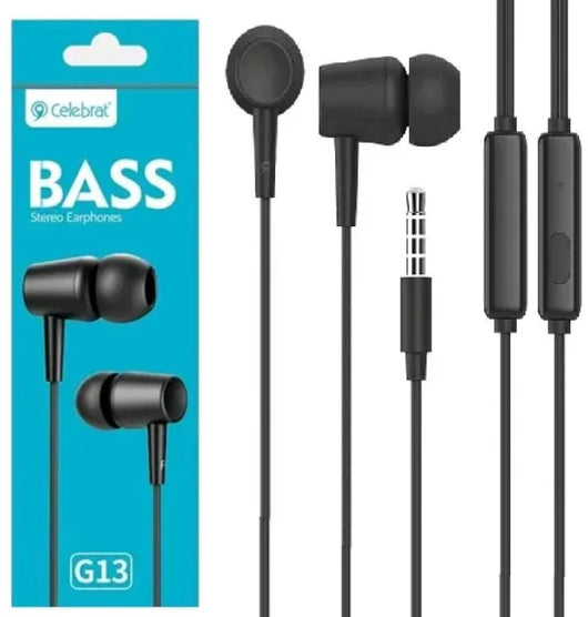 EARPHONE-CELEBRAT BASS-G13-BLACK - 14 Day Warranty.
